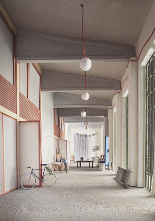 Anerkennung – Urban Mining Student Award 2025, BILD: Milena Hübner, Federica Rentsch und Niels Rieger Master_Entwurf_Milena_Huebner__Federica_Rentsch_und_Niels_Rieger