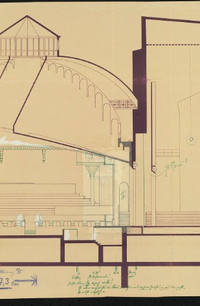 Hans Poelzig / Fritz Fuß, Großes Schauspielhaus Berlin 1941, Architekturmuseum der TU Berlin, Inv. Nr. TBS 042,06 Schauspielhaus